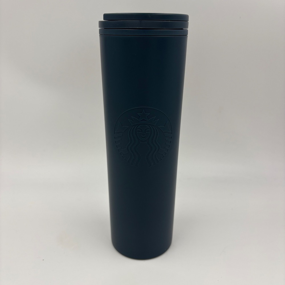 Starbucks Tumbler 16oz Navy Blue 100% Recycled Plastic Matte